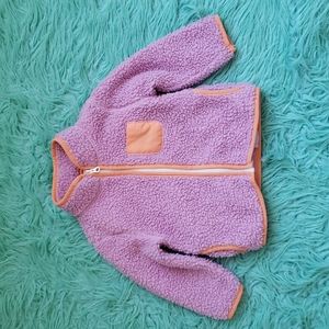 NWOT Cat & Jack baby girls lavender sherpa jacket 12 months